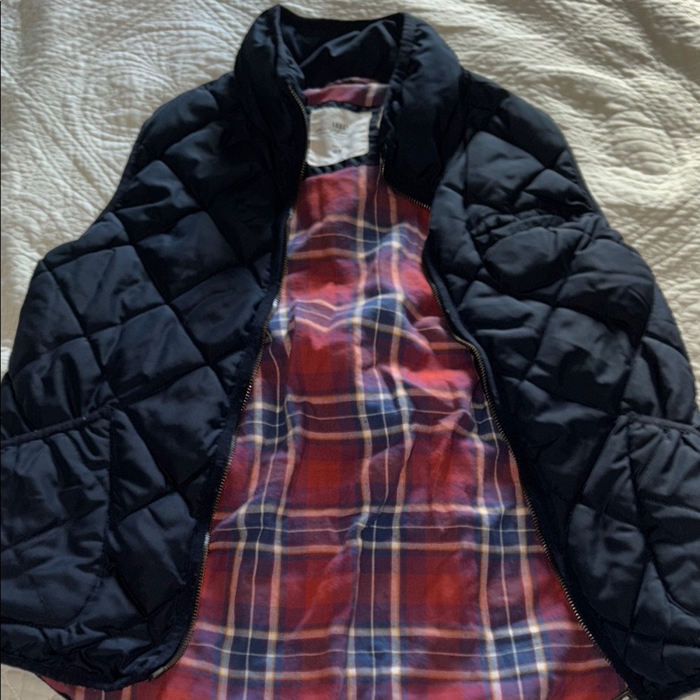 H&M Black and Red Plaid Lined Jacket